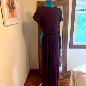 Calvin Klein Deep Purple jumpsuit/pantsuit. Wide leg, cap sleeves. Size 8.